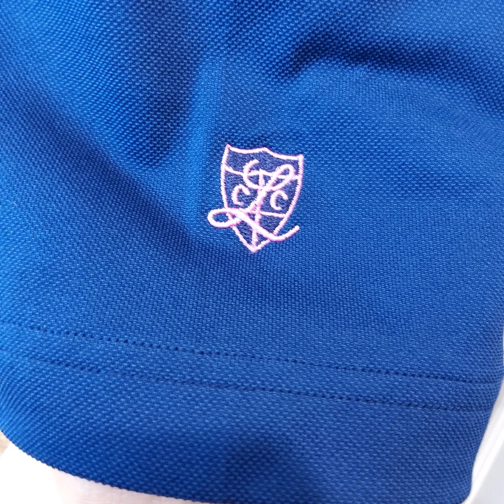 Donald Ross Golf Shirt, Blue/Pink,‎ Men's M - Picture 3 of 7